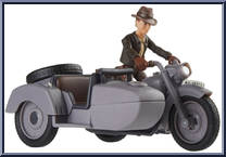 Indiana Jones (with Motorcycle and Sidecar) from Indiana Jones - 2023 - Worlds of Adventure manufactured by Hasbro [Loose]