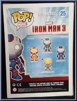 Iron Patriot (Metallic) from Iron Man - Iron Man 3 Pop! manufactured by Funko [Back]