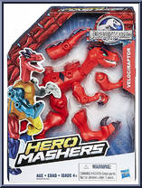 Velociraptor (Red) from Jurassic World - Hero Mashers manufactured by Hasbro [Front]