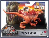 Velociraptor (Red) from Jurassic World - Legacy Collection - Basic Series manufactured by Mattel [Front]