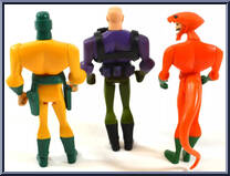 Lex Luthor / Copperhead (DC) / Mirror Master from Justice League Unlimited - 3-Packs - DC Super Heroes - Orange Cards manufactured by Mattel [Loose]