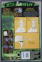 Legolas (Dagger-Slashing, Arrow Launching) from Lord of the Rings - Fellowship of the Ring - Series 1 manufactured by Toy Biz [Back]