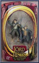 Merry & Pippin (Elven Cloaks) from Lord of the Rings - Fellowship of the Ring - Series 4 manufactured by Toy Biz [Front]