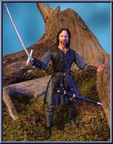Aragorn (Helm's Deep, Sword Slashing) from Lord of the Rings - Trilogy - Two Towers - Series 1 manufactured by Toy Biz [Loose]
