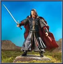 Aragorn (Super Poseable, Electronic Base) (Pelennor Fields) from Lord of the Rings - Trilogy - Return of the King - Series 4 manufactured by Toy Biz [Loose]