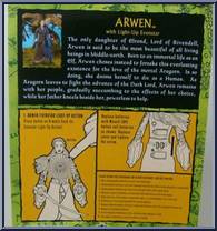 Arwen (Light Up Evenstar) from Lord of the Rings - Trilogy - Fellowship of the Ring - Series 2 manufactured by Toy Biz [Back]