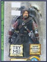 Boromir (Super Poseable) (Electronic Sound) from Lord of the Rings - Trilogy - Fellowship of the Ring - Series 5 manufactured by Toy Biz [Front]