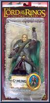 Gamling in Rohan Armor (with Weapons) from Lord of the Rings - Trilogy - Two Towers - Series 3 manufactured by Toy Biz [Front]