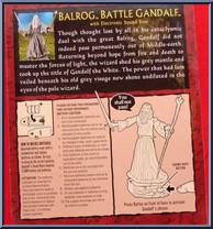Gandalf (Balrog Battle) from Lord of the Rings - Trilogy - Two Towers - Series 5 manufactured by Toy Biz [Back]