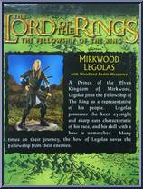 Legolas (Mirkwood) from Lord of the Rings - Trilogy - Fellowship of the Ring - Series 4 manufactured by Toy Biz [Back]