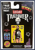 Johnny Gargano from Major Wrestling Figure Podcast - Major Bendies - Exclusives manufactured by Unknown [Back]