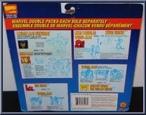 Spider-Man (Spider Armor) and Human Torch (Johnny Storm) from Marvel - Canadian Team-Up manufactured by Toy Biz [Back]