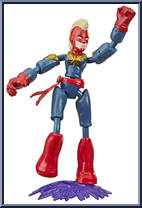 Captain Marvel from Marvel - Bend and Flex - Basic Series manufactured by Hasbro [Loose]