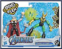 Thor vs Loki from Marvel - Bend and Flex - 2-Pack manufactured by Hasbro [Front]