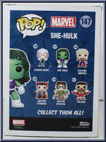 She-Hulk (Glows in the Dark) from Marvel - Marvel Universe Pop! manufactured by Funko [Back]