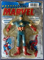 Capt. America from Marvel - Bendable Figures manufactured by Gordy Toy [Front]
