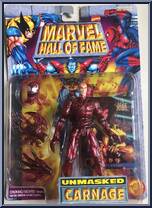 Carnage from Marvel - Hall of Fame - Unmasked manufactured by Toy Biz [Front]