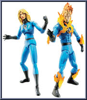 Invisible Woman / Human Torch from Marvel Legends - Twin Packs - Series 2 manufactured by Hasbro [Loose]