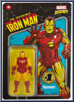 Iron Man (1st Edition) (Black Card) (Metallic) from Marvel Legends - Retro - Basic Series manufactured by Hasbro [Front]