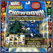 Mr. Fantastic (Black Trim) & Mole Man from Marvel Legends Showdown - Starter Packs manufactured by Toy Biz [Front]