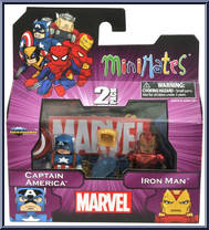 Captain America / Iron Man from Marvel Minimates - Wave 44 - Comic Series Avengers manufactured by Diamond Select [Front]