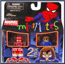 Captain Britain / Shadowcat from Marvel Minimates - Wave 31 manufactured by Diamond Select [Front]