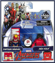 Captain Marvel / Red Hulk from Marvel Minimates - Walgreens - Wave  7 manufactured by Diamond Select [Front]