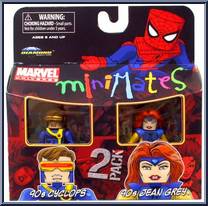 Cyclops (90s) / Jean Grey (90s) from Marvel Minimates - Wave 34 manufactured by Diamond Select [Front]