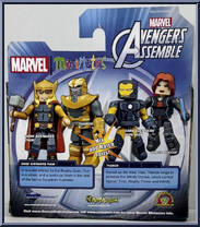 Dark Avengers Thor / Thanos from Marvel Minimates - Walgreens - Wave  2 manufactured by Diamond Select [Back]