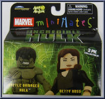 Hulk (Battle Damaged) / Betty Ross from Marvel Minimates - Wave 22 - Incredible Hulk manufactured by Diamond Select [Front]