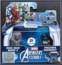 Iron Man Mark 2 / Proxima Midnight from Marvel Minimates - Walgreens - Wave  5 manufactured by Diamond Select [Front]