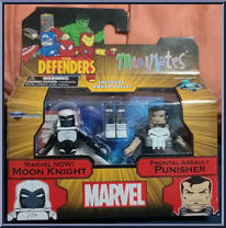Moon Knight / Punisher from Marvel Minimates - Wave 75 - Defenders manufactured by Diamond Select [Front]