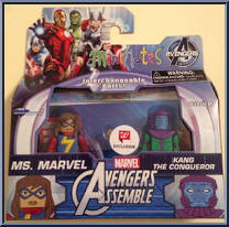 Ms. Marvel / Kang the Conqueror from Marvel Minimates - Walgreens - Wave  5 manufactured by Diamond Select [Front]