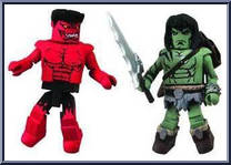 Red Hulk / Ska'ar from Marvel Minimates - Wave 25 manufactured by Diamond Select [Loose]