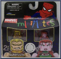 Sabretooth (Age of Apocalypse) / Blink (Age of Apocalypse) from Marvel Minimates - Toys R Us 2-Packs - Wave 10 manufactured by Diamond Select [Front]