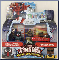 Shield Armor Spider-Man / Power Man from Marvel Minimates - Walgreens - Wave  2.5 manufactured by Diamond Select [Front]
