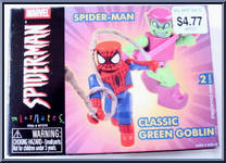 Spider-Man / Classic Green Goblin from Marvel Minimates - Target / Wal-Mart 2-Packs manufactured by Diamond Select [Front]