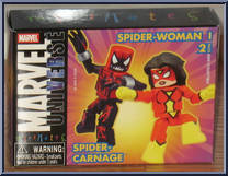 Spider-Woman I / Spider-Carnage from Marvel Minimates - Wave 10 manufactured by Diamond Select [Front]