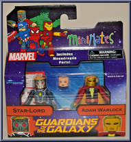 Star-Lord / Adam Warlock from Marvel Minimates - Wave 79 - Guardians of the Galaxy manufactured by Diamond Select [Front]