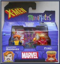 Strike Force Banshee / Pyro from Marvel Minimates - Wave 60 - Uncanny X-Men and the Brotherhood manufactured by Diamond Select [Front]