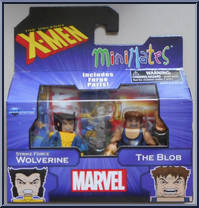 Strike Force Wolverine / Blob from Marvel Minimates - Wave 60 - Uncanny X-Men and the Brotherhood manufactured by Diamond Select [Front]