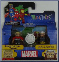 Unworthy Thor / Collector from Marvel Minimates - Toys R Us 2-Packs - Wave 24 manufactured by Diamond Select [Front]