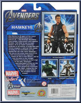 Hawkeye from Marvel Select - Avengers Movie manufactured by Diamond Select [Back]