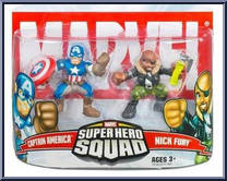 Captain America & Nick Fury from Marvel Super Hero Squad - Series  5 manufactured by Hasbro [Front]