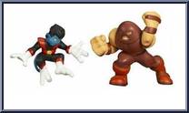 Nightcrawler & Juggernaut from Marvel Super Hero Squad - Series  4 manufactured by Hasbro [Loose]
