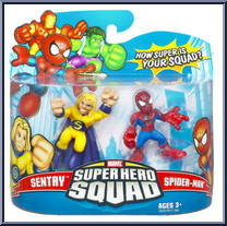 Sentry & Spider-Man from Marvel Super Hero Squad - Series 10 manufactured by Hasbro [Front]