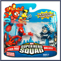 Spider-Man (Ben Reilly) & Bullseye from Marvel Super Hero Squad - Series 14 manufactured by Hasbro [Front]