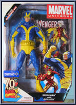 Iron Man / Goliath (Blue / Yellow) from Marvel Universe - Fury Files - Gigantic Battles manufactured by Hasbro [Front]