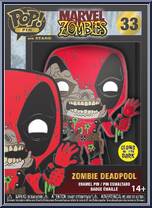 Zombie Deadpool (Glows in the Dark) from Marvel Zombies - Pop! Pins manufactured by Funko [Front]