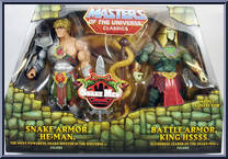 He-Man (Snake Armor) / King Hssss (Battle Armor) from Masters of the Universe - Classics - Multi-Packs manufactured by Mattel [Front]